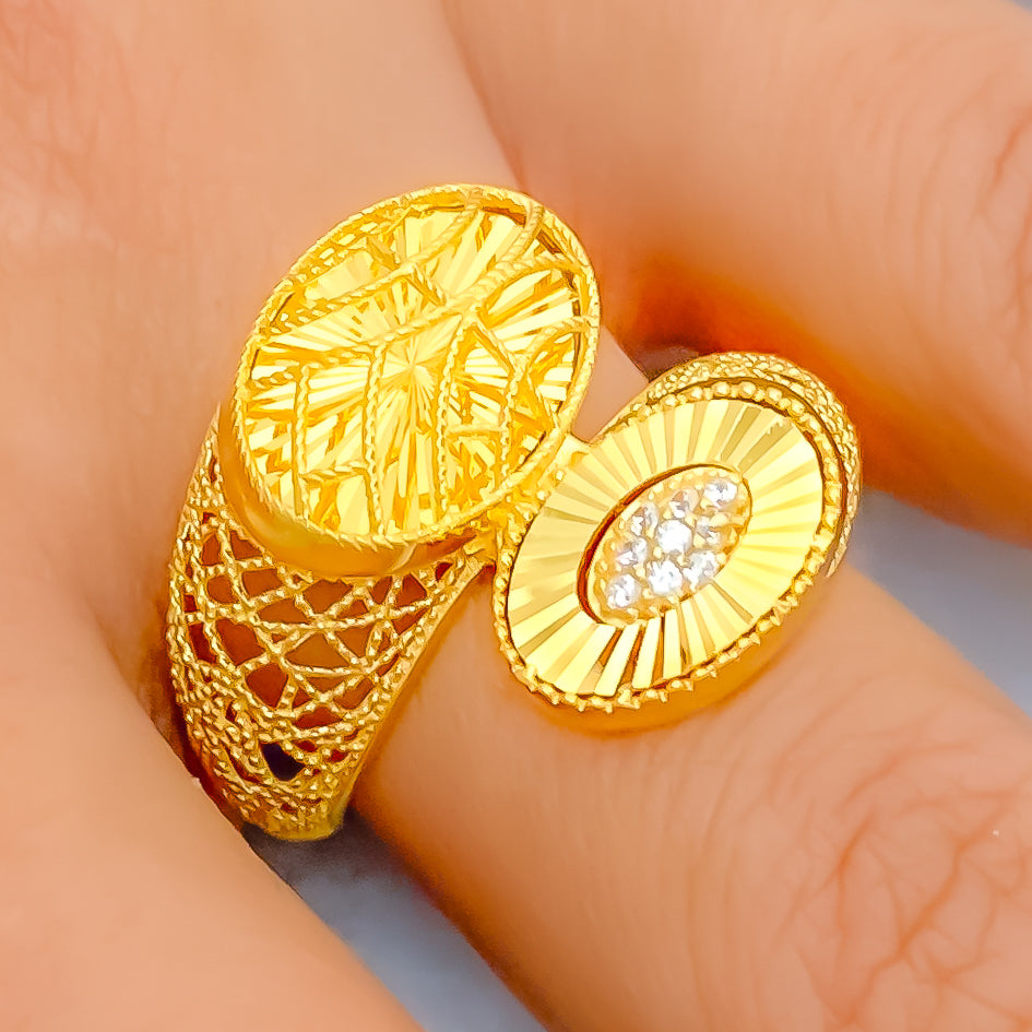 Moissanite White Gold Flower Ring Design for Female ADLR238